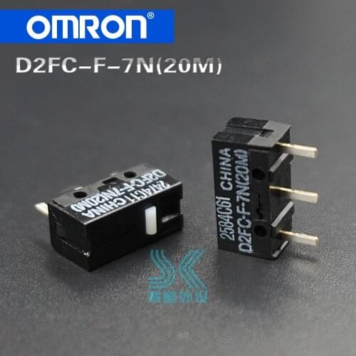 OMRON micro switch D2FC-F-7N 20M suitable for the 10M 50M button of Steelseries Logitech G403 G603 G703 mouse 2pcs/Lot