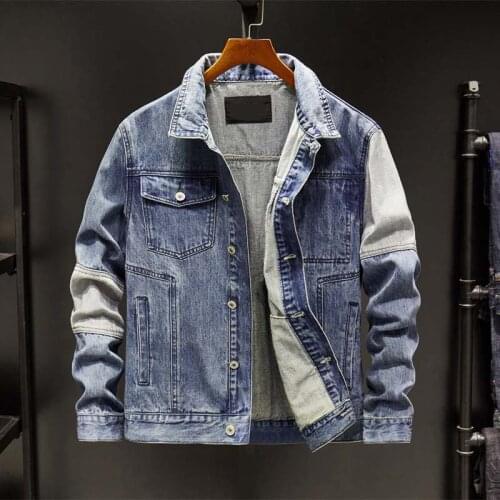 2018 New Blue Denim Jacket Men Autumn Jeans Jackets Coat Male Slim Fit Casual Coats Cotton Jacket Jeans Men