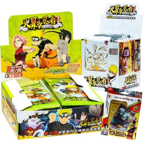 Original Box Collection Card Uzumaki Uchiha Sasuke Haruno Sakura Kakashi TCG Trading Card Game For Children Birthday Gift