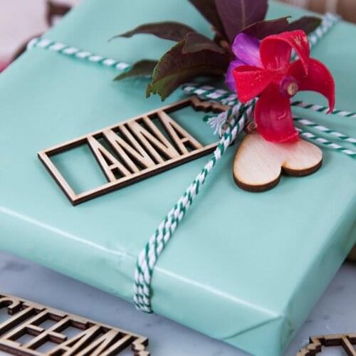 Personalised Wooden Gift Tags - Rustic Wooden Gift Tag - Spring Easter Gift Wrap