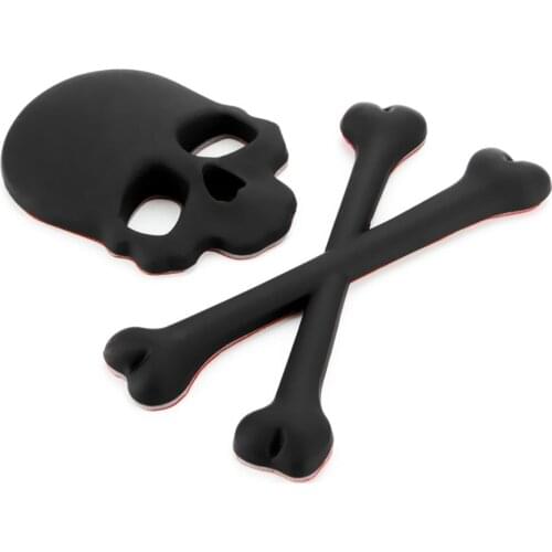 Personal Car Sticker Pure Metal Skull Head Car Sticker Metal Car Accessories Wholesale 3D Personalized Car Sticker Skull Logo