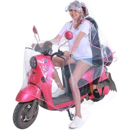 Transparent Reflective Double brim Bicycle Motorcycle Raincoat Windproof Chubasquero Moto Rain Poncho Impermeable Clear Raincoat