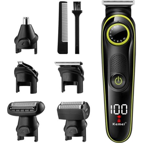 R-type Kemei Clipper USB Razor Beard And Hair Trimmer Electric Clipper Shaving Machine Razor Mens Care Hairstyle Shaving Tool