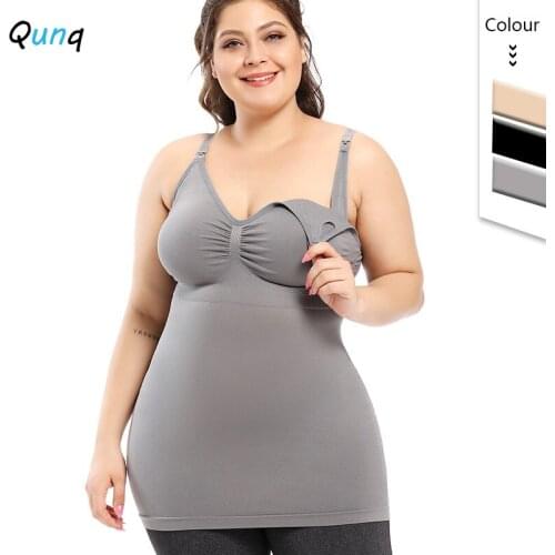 Plus Size Breastfeeding Bra for Pregnant Women Wirefree Cotton Maternity Underwear Adjusted-straps Vest Style Maternity Clothes