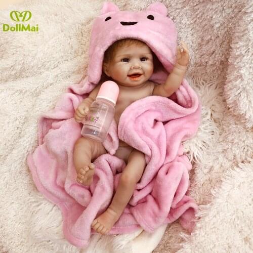 50cm Real Silicone reborn doll baby Girl doll reborn for children gift alive bebe bonecas reborn de silicone menina kids toys