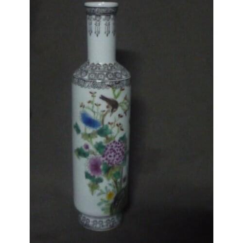 Rare Old Chinese Pastel colors porcelain vase,with mark ,Ornamental ,best collection& adornment, Free shipping