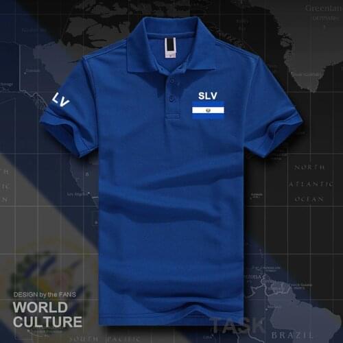 El Salvador polo shirts men short sleeve white brands printed for country 2017 cotton nation team flag new Salvadoran SLV