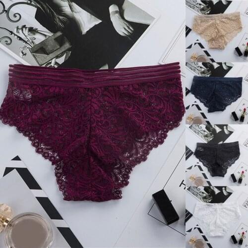 Womens Panties Sexy-Lace Briefs Low Waist Knickers Lady Thongs Panties Underwear Physiological Period Pants No Need Sanitary