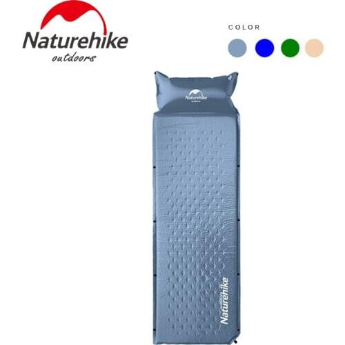 Naturehike Outdoor Inflatable Sleeping Mat Mattress Self-Inflating With Pillow leeping Pad Foldable Bed Camping Tent Single Mat
