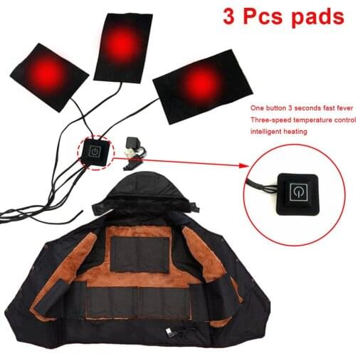 USB Electric Heated Jacket Heating Pad Outdoor Themal Warm Winter Heating Vest Pads For DIY Heated Clothing