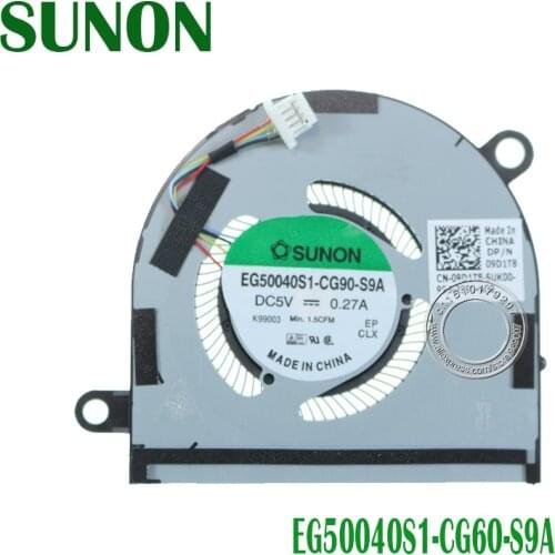 Laptop Cooling Fan EG50040S1-CG90-S9A DC5V 0.27A 4Pin for DELL Latitude7400 2 in 1 DP/N 09D1T8 9D1T8