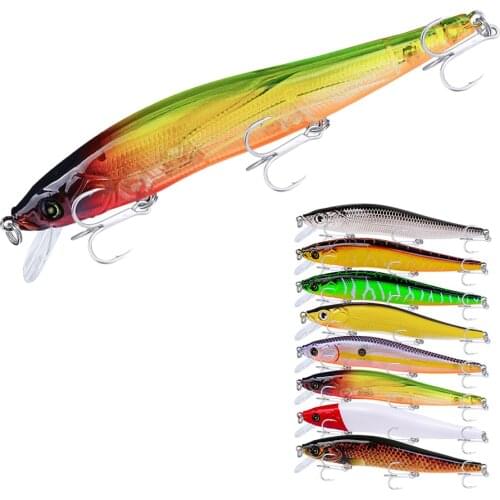 1pcs Minnow Fishing lures 12cm 14.47g Hard Artificial Bait Floating 3D Eyes Crankbait Wobblers Bass Tackle