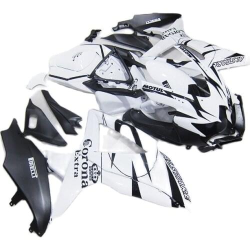 100% Fit Fairings for SUZUKI GSXR600 GSXR750 2008 2009 2010 Black White Injection Fairing kit GSXR 600 750 k8 k9 k10 PL437