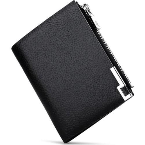 2021 net red leather wallet mens trend buckle zipper coin pocket multi function fashion multi card holder card bag cash Wallet