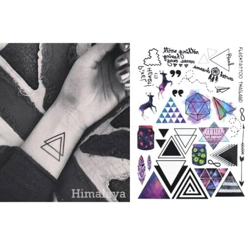#391 Geometric Temporary Tattoos Triangle Tattoos Modern Style Unisex Body Tattoos
