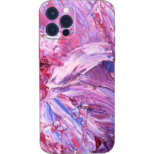 3D Colorful Watercolor Oil Paint Style Matte Skin Phone Back Wrap Sticker For iPhone 12 Pro Max 12 Mini 11 XS MAX XR 8 7+ SE2020