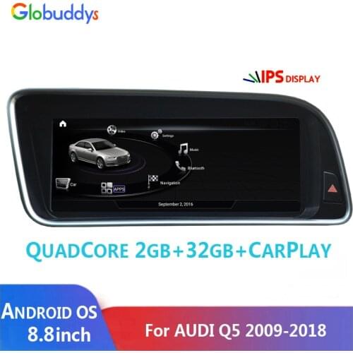 Android 10,Q5 RADIO GPS,Multimedia Player For Audi Q5 2009-2018,CARPLAY,IPS 8.8inch,Original Style,AHD 1080P Camera Support