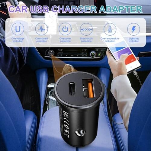 Car Phone Charger USB Charger Adapter 12V 24V Car Lighter 3.1A Dual USB Quick Charging Adapter For IPhone Huawei Xiaomi Samsung