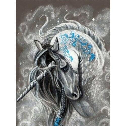White Unicorn Diamond Painting Animal Horse Round Full Drill 5D Nouveaute DIY Mosaic Embroidery Cross Stitch Home Decor Gifts