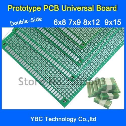 Free Shipping 8pcs/Lot 6x8 7x9 8x12 9x15cm Double-Side Prototype PCB Universal Board for DIY