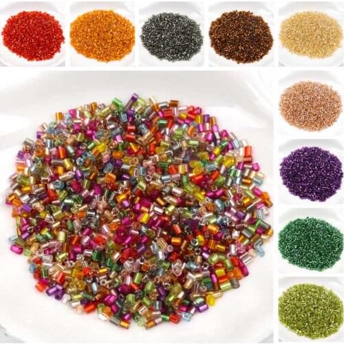 16 Colors 2x3mm 700pcs LINED Crystal Glass Spacer beads Czech Seed Tube Beads For Jewelry Handmade DIY BLGZGY01