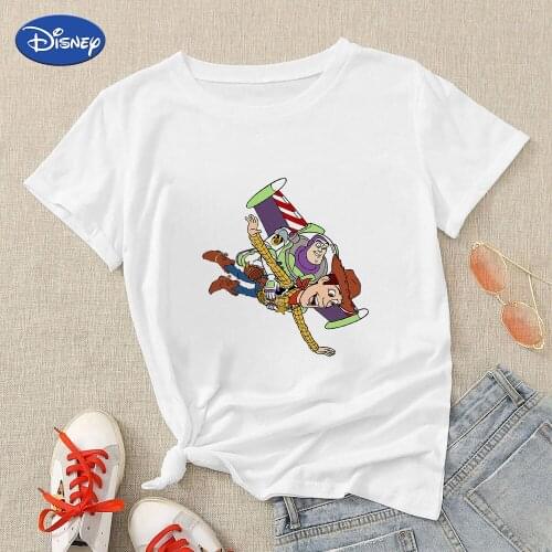 Disney Toy Story Funny t Shirt Women Crewneck Tshirt Fashion Clothes European Short Sleeve Streetwear Casual 2021 Ropa Aesthetic