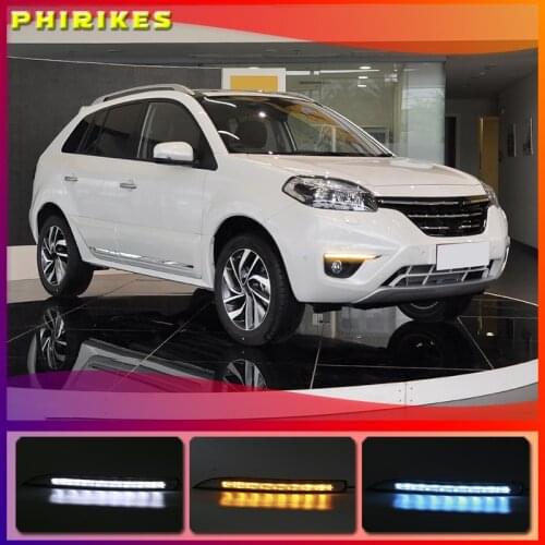For Renault koleos 2011 2012 2013 2014 fog lights headlight LED DRL daytime running lights headlights fog light cover Fog lamps