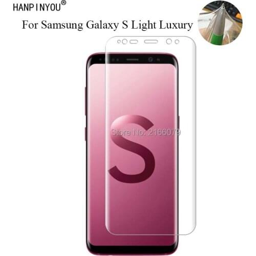 For Samsung Galaxy S Light Luxury G8750 5.8" Soft TPU Front Full Cover Screen Protector Transparent Protective Film +Clean Tools
