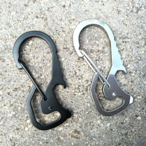 EDC Keychain Camping Bottle Hook Spring Backpack Clasps Climbing Carabiners Tactical Survival Gear Belt Key Chain Ring Connector