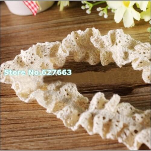 2.5cm 100% Cotton Strech Lace Elastic Trim,Crochet Cotton Lace Stretch Edging for Socks 15yards/lot