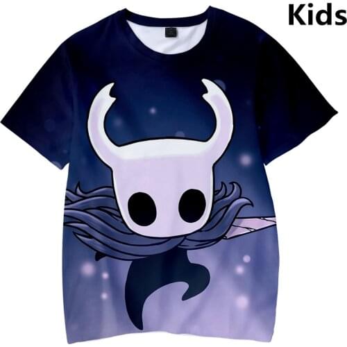 3 To 14 Years Kids t shirt Hollow knight Children Clothes 3d t-shirt Boys Girls Short Sleeve tshirt Harajuku t shirts Clothes