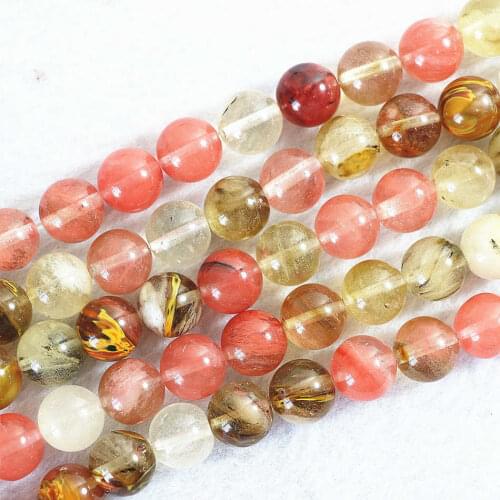 HOT watermelon Tourmaline 4mm 6mm 8mm 10mm 12mm 14mm hot round loose Beads new diy jewelry 15" B491