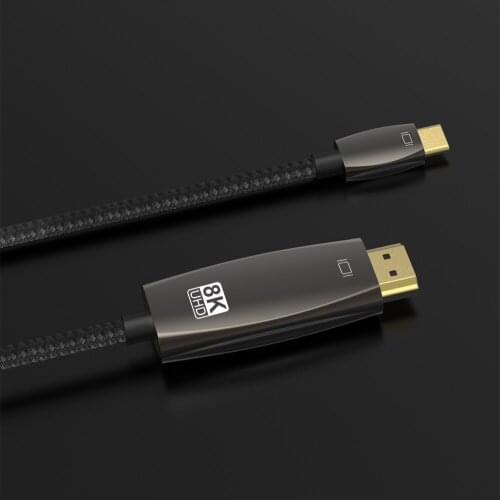 8K@30Hz 4K@120Hz USB C Type-C to HDMI-Compatible Cable Zinc alloy version C to HD Cable For TV display projector Thunderbolt 3