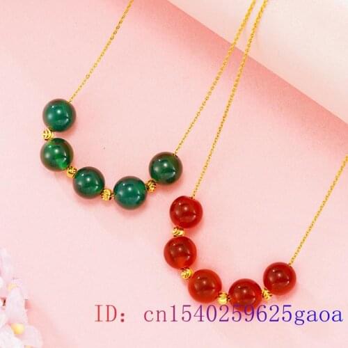 Jade Bead Pendant Hetian Jewelry Women Necklace Amulet Charm Chalcedony Natural 925 Silver Fashion Gifts Chinese