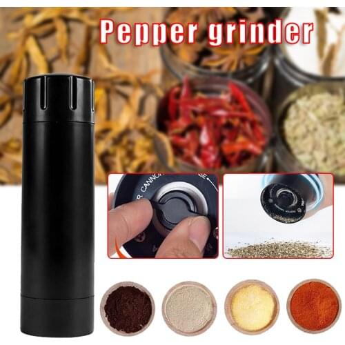 Salt And Pepper Grinder Adjustable Coarse And Fine Black Manual Spice Grinder Kitchen Supplies Grinder Weed Drop Shipping