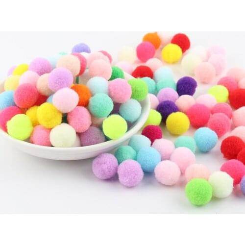 Mini Pompom 10 15 20 25 30mm Fur Plush Pompoms Ball for Craft DIY Soft Wedding Home Decor Garment Sewing on Cloth Accessories