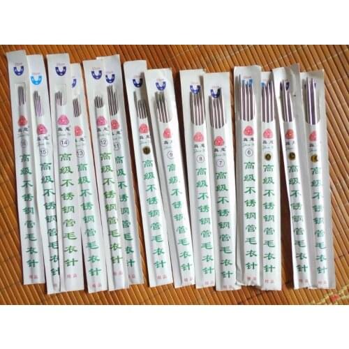 25cm 36cm 4pc/size 11 Size Stainless Steel Straight Knitting Needle Set DIY Knitting Tool for Clothing Straight Needle Set