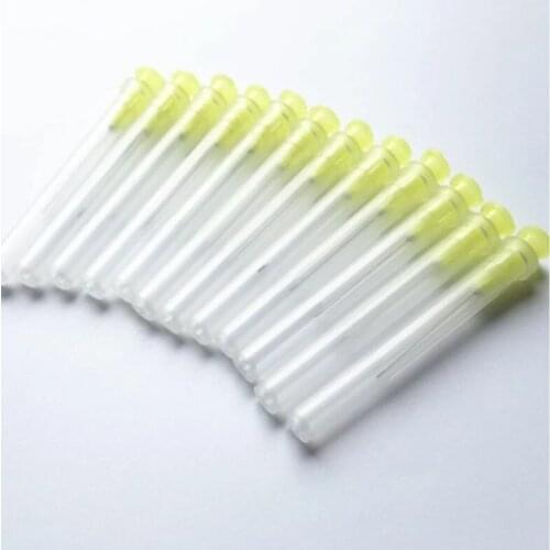 Dental Irrigation Needle Disposable Syringe Tips 30G Yellow One Side Hole Endodontic Lab Tools