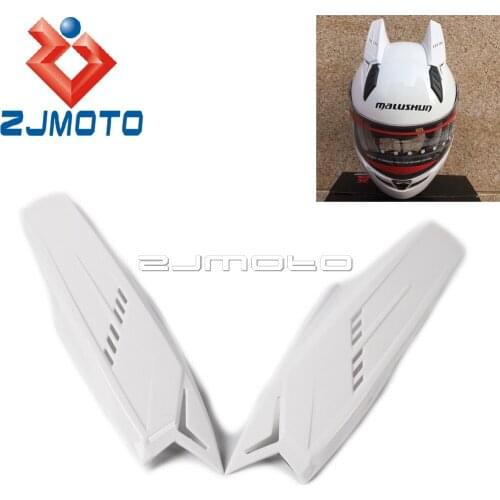 Pair White Motorcycle Racing Helmet Horns Dirt Bike Mohawk Horns For YOHE A-GV ICOM HJC TANKED SHARK Helmet Horns Ears
