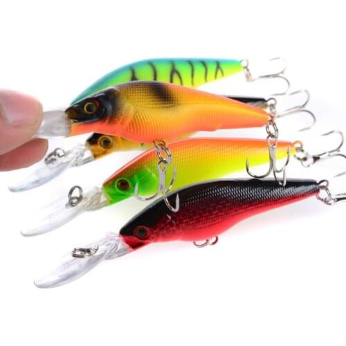 POETRYYI 1pcs Minnow Fishing Lure 90mm 6.3g 3D Eyes Crankbait Fishing Wobblers Artificial Plastic Hard Bait peche Fishing Tackle
