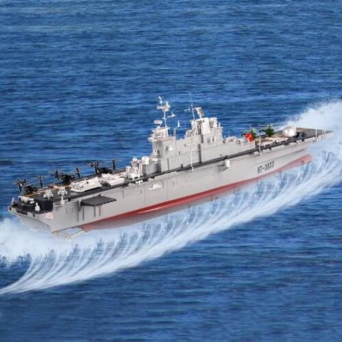 RC Boat Warship Remote Control Authentic Navy Battle Ship Dual Propeller Motor Design Aquatic Speedboat Naval Vessel Toy