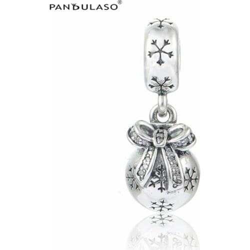 Snowflake Ball Dangle Charm 925 Silver Original Beads For Jewelry Making For European Woman Bracelets DIY Sterling Silver Beads