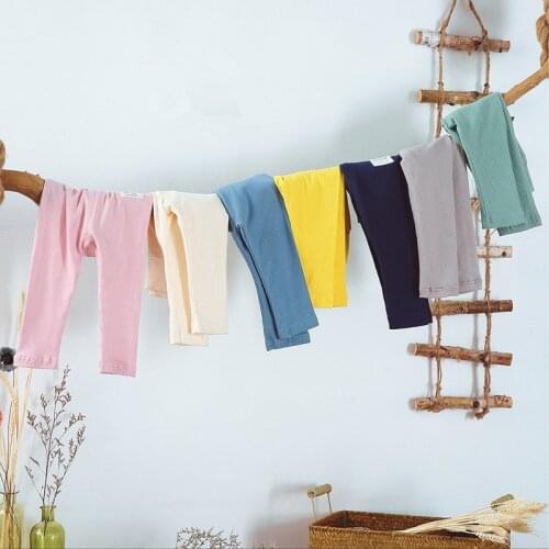 Newborn Baby Boy Girl Kids Cartoon Bottom Skinny Pants Leggings Trousers 0-2Y Cotton Infant Ribbed Children Pencil Pants