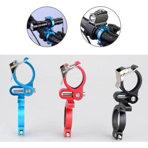 Bicycle Light Clip Handlebar Aluminum Alloy Clamp Support Holder Safety Cycling Flashlight Mount Torch Bracket Stand MTB