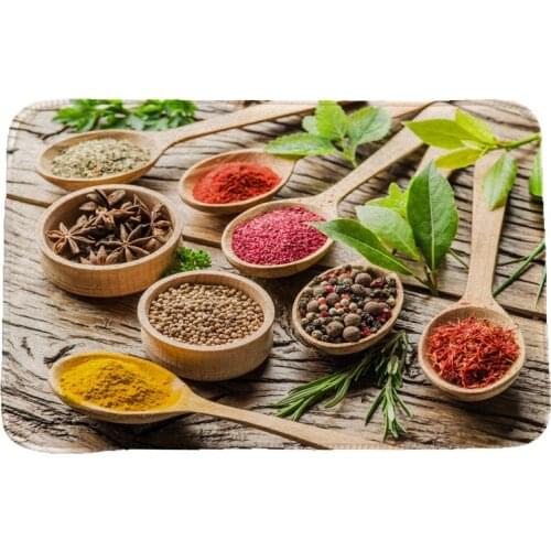 Flavour Seasoning Creative 3D Printing Carpets and Rugs for Bedroom Living Room Carpet Kitchen Bathroom Anti-Slip Floor Mats