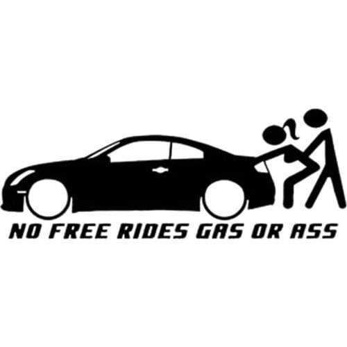 Funny Vinyl Decals No Free Rides Car Sticker Window Bumper Body Car Motorcycle Styling Decorating for Volkswagen Golf