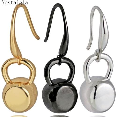 New Vintage Dumbbells Kettlebell Dangle Earrings For Women Gold-color Cross Fit Gym Earrings Gift Drop Earrings Female
