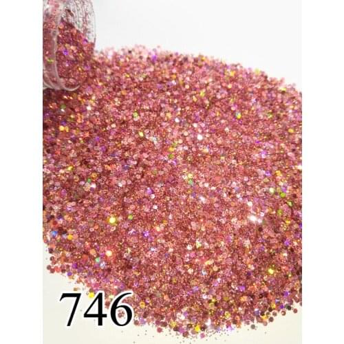 3D Nail 1 Jar 5g Dull Red Laser Holographic Glitter Shiny Laser Powdere Nail Art Glitter Powder for Nail Art Beauty 746 709 745