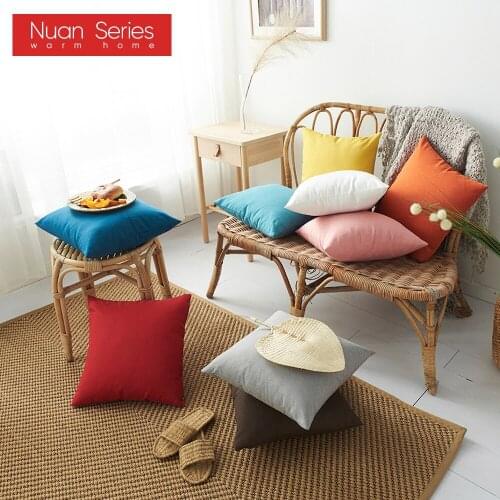 45x45/50x50CM Solid Watertight Pillowcase Simple Pure Color Dyed Polyester Cushion Cover Waterproof Decorative Pillows For Sofa