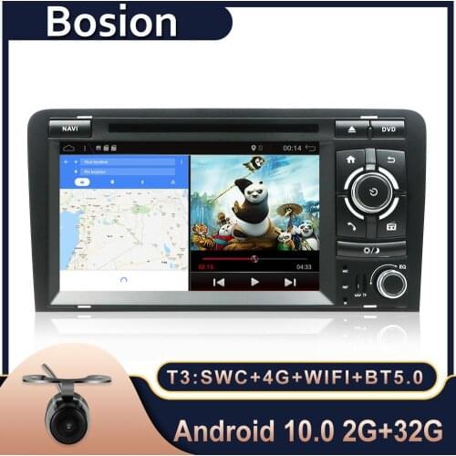 Bosion Android 10 2 Din Car DVD Stereo Fit for Audi A3 (2003-2011) Head Unit Support GPS/DAB+/WIFI/DVD/USB/SD/Carplay/Bluetooth